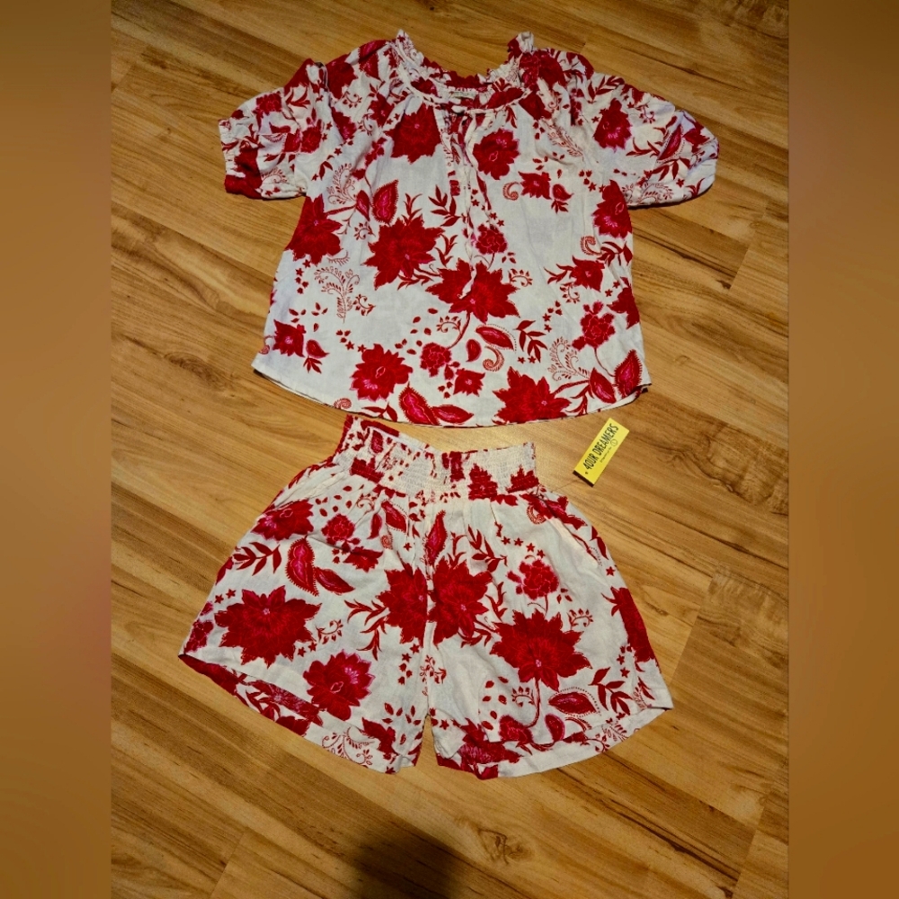 Ensemble pour femme en lin 100% pour femme avec une belle couleur rose fuchsia